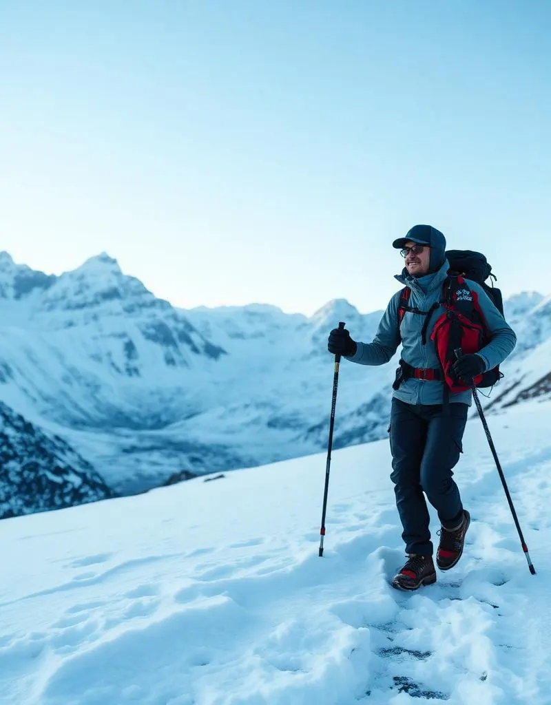 Trekkers crossing an alpine ridge at sunrise